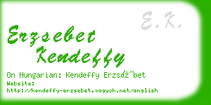 erzsebet kendeffy business card